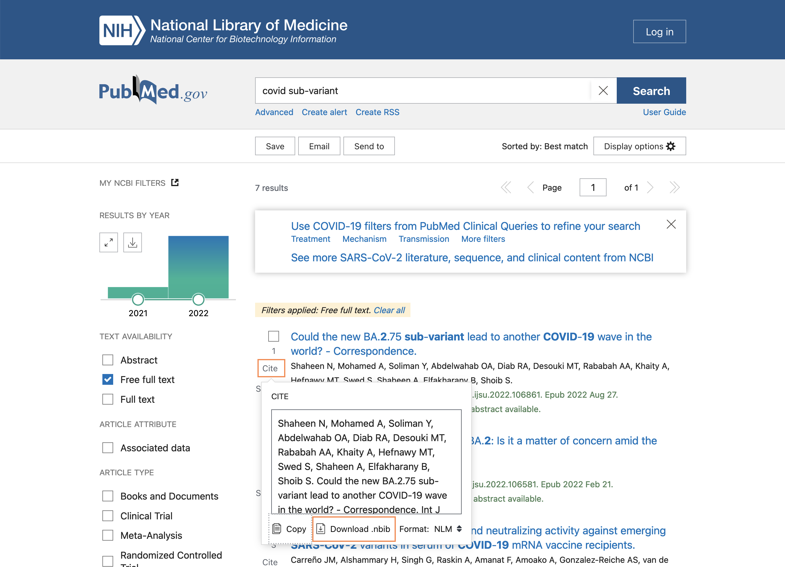 Search Pubmed